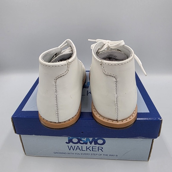 Josmo‎ Infant Kids Boy-Girl First Walking Shoes Leather Boots 8190 White 7 - Picture 2 of 6